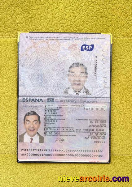 Spain passport from 2015 photolook